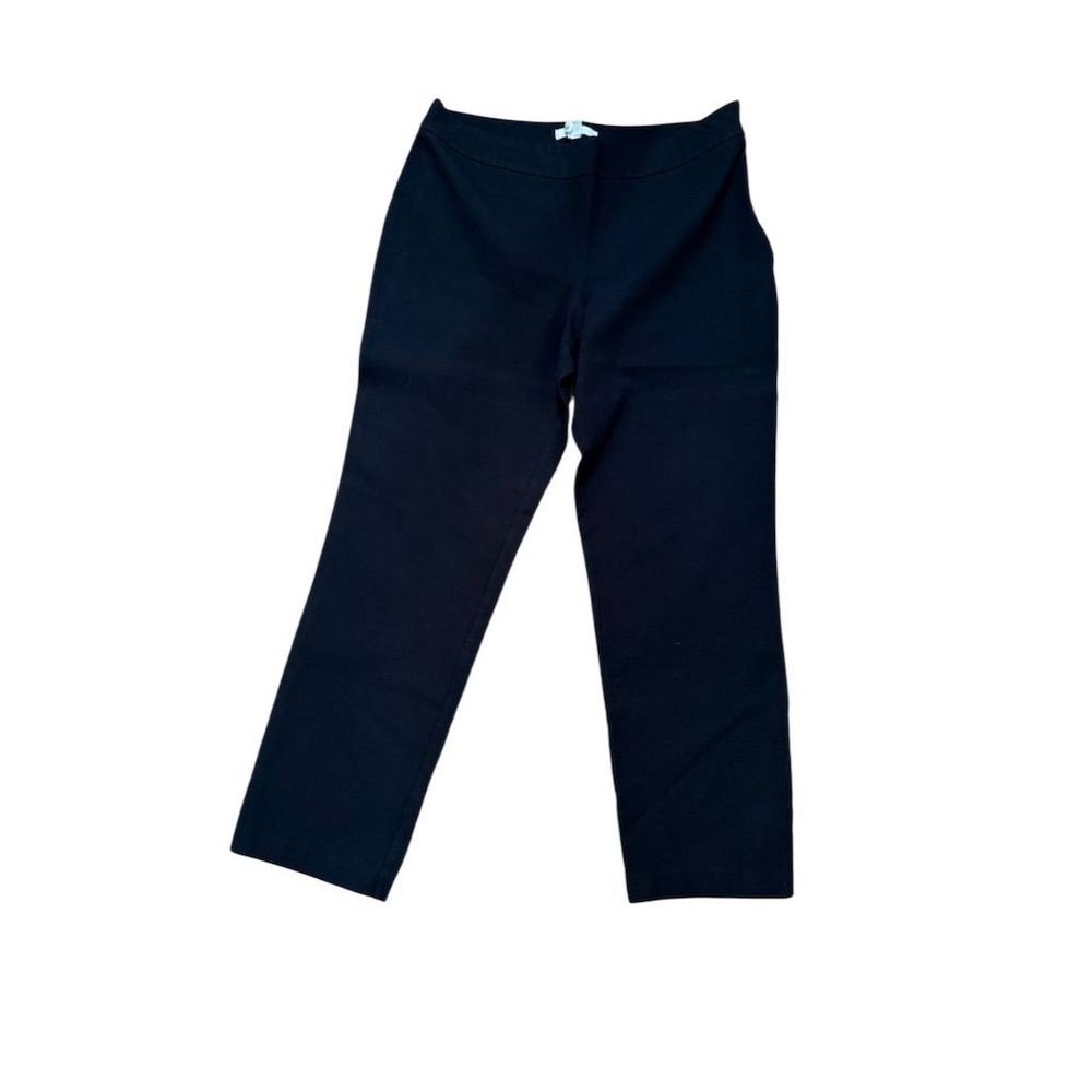 Chicos 2 Women's Dress Pants 10 Black Stretch Casual Careercore sophisticated
